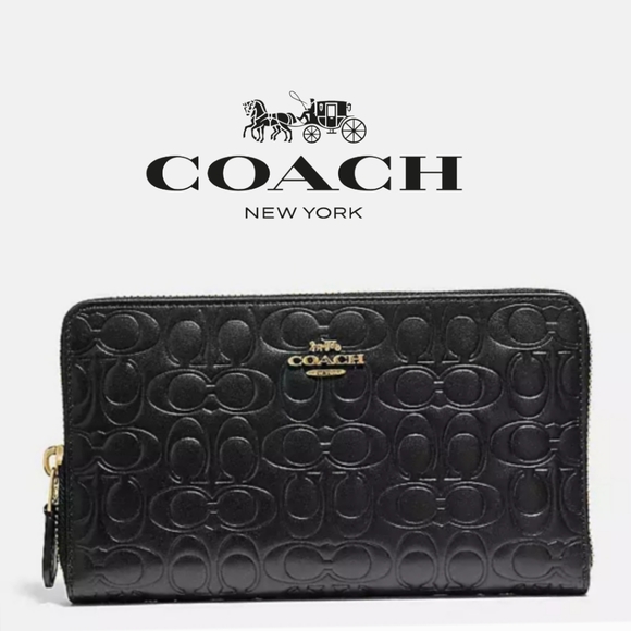COACH Continental Wallet In Signature Leather Brand New In Plastic - Picture 2 of 3